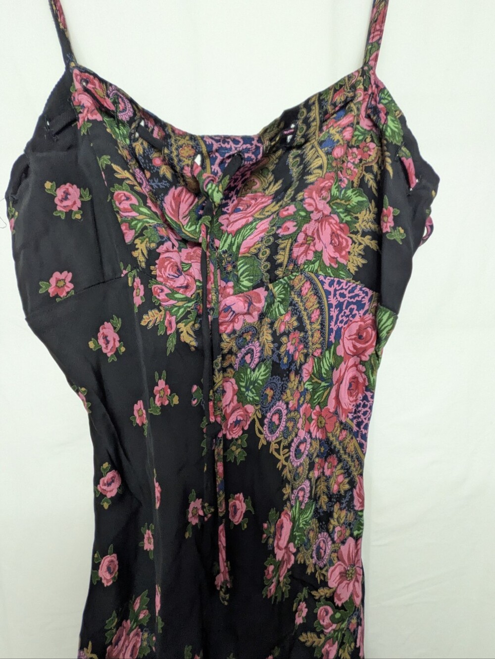 Vintage 90s Betsey Johnson New York Floral Paisley Maxi Dress M - Picture 3 of 7